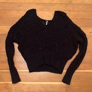 Free People Loose Crochet Sweater